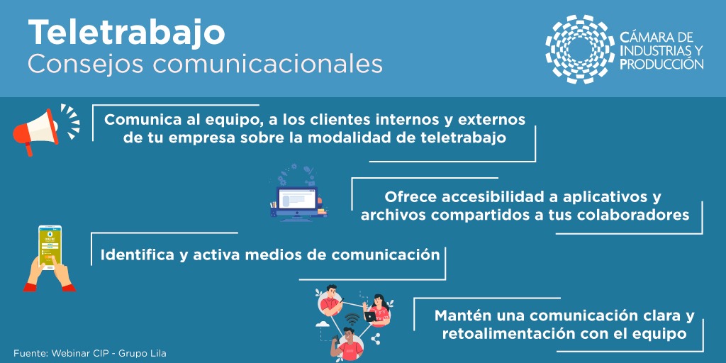 La Cámara de Industrias y Producción capacita gratuitamente en teletrabajo